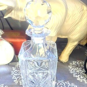 Beautiful ♥️ Vintage 1950s English Cut Glass Whiskey Decanter
